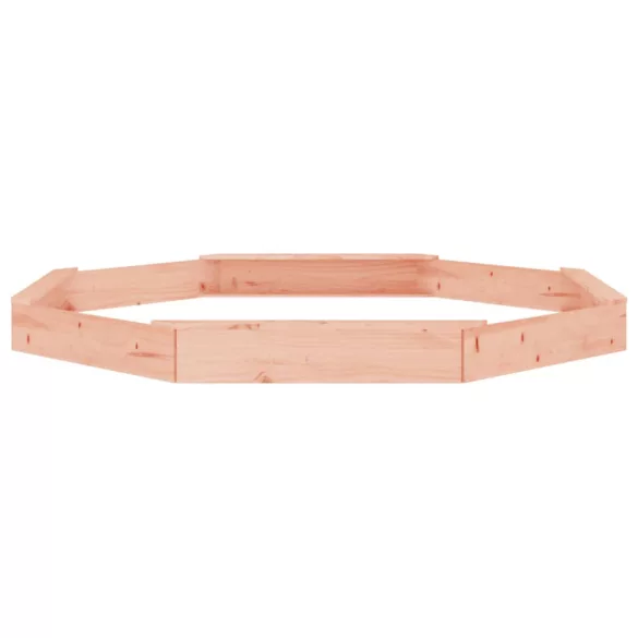 nyolcszög alakú tömör duglászfenyő homokozó ülésekkel