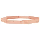 nyolcszög alakú tömör duglászfenyő homokozó ülésekkel