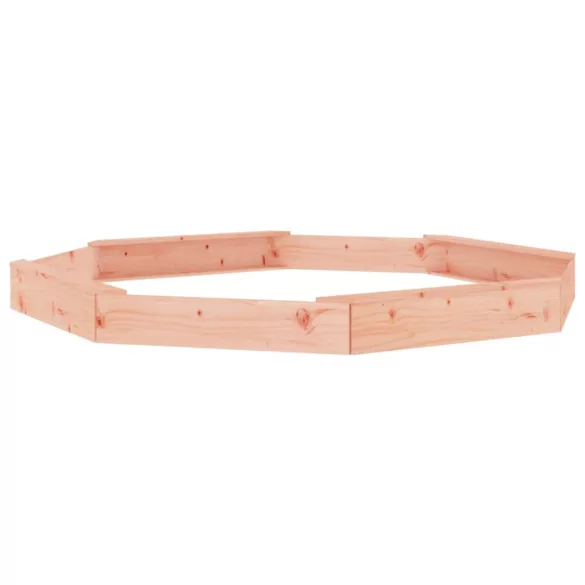 nyolcszög alakú tömör duglászfenyő homokozó ülésekkel