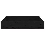 fekete négyszögű tömör fenyőfa homokozó ülésekkel