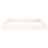 fehér négyszög alakú tömör fenyőfa homokozó ülésekkel