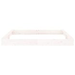 fehér négyszög alakú tömör fenyőfa homokozó ülésekkel