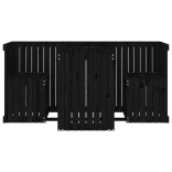 fekete tömör fenyőfa kétszemélyes erkélygarnitúra