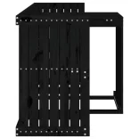 fekete tömör fenyőfa kétszemélyes erkélygarnitúra