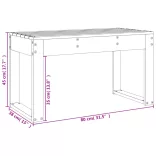 tömör fenyőfa kerti pad 80 x 38 x 45 cm