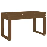 mézbarna tömör fenyőfa kerti pad 80 x 38 x 45 cm