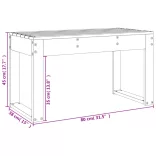 mézbarna tömör fenyőfa kerti pad 80 x 38 x 45 cm