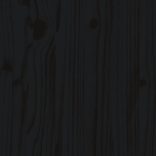 fekete tömör fenyőfa kerti pad 80x38x45 cm