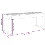 tömör fenyőfa kerti pad 110x38x45 cm