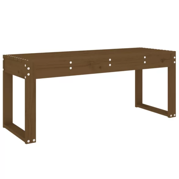 mézbarna tömör fenyőfa kerti pad 110x38x45 cm