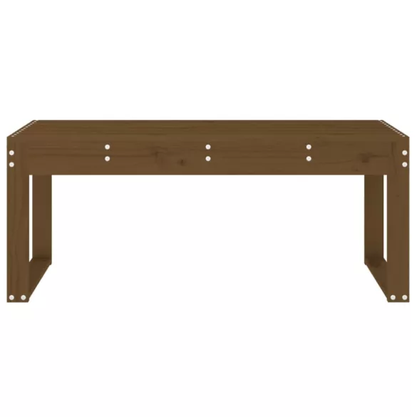mézbarna tömör fenyőfa kerti pad 110x38x45 cm