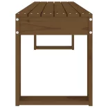 mézbarna tömör fenyőfa kerti pad 110x38x45 cm