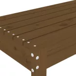 mézbarna tömör fenyőfa kerti pad 110x38x45 cm