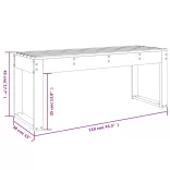 mézbarna tömör fenyőfa kerti pad 110x38x45 cm