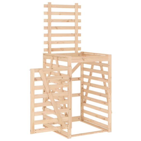 tömör fenyőfa szemeteskuka tároló 84x90x128,5 cm