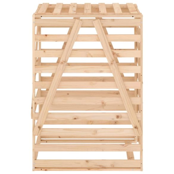 tömör fenyőfa szemeteskuka tároló 84x90x128,5 cm