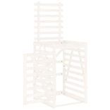 fehér tömör fenyőfa szemeteskuka tároló 84x90x128,5 cm