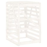 fehér tömör fenyőfa szemeteskuka tároló 84x90x128,5 cm