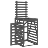 szürke tömör fenyőfa szemeteskuka tároló 84x90x128,5 cm