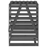 szürke tömör fenyőfa szemeteskuka tároló 84x90x128,5 cm