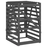 szürke tömör fenyőfa szemeteskuka tároló 84x90x128,5 cm