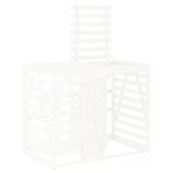 fehér tömör fenyőfa szemeteskuka tároló hosszabbító