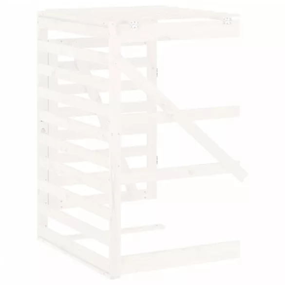 fehér tömör fenyőfa szemeteskuka tároló hosszabbító