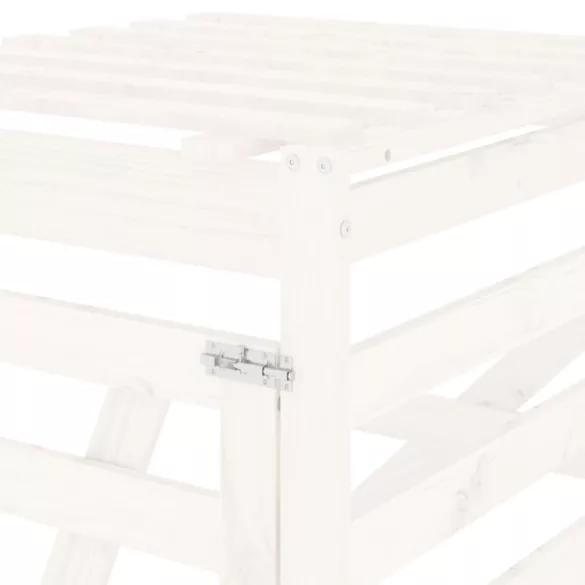 fehér tömör fenyőfa szemeteskuka tároló hosszabbító