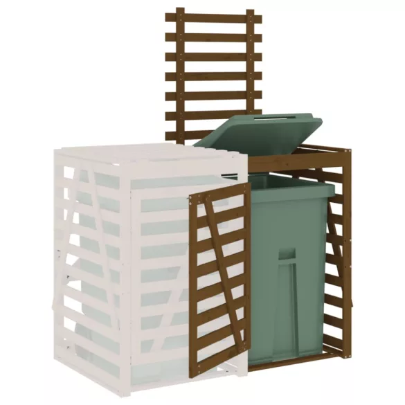 mézbarna tömör fenyőfa szemeteskuka tároló hosszabbító