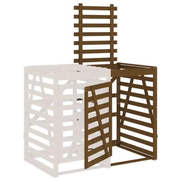 mézbarna tömör fenyőfa szemeteskuka tároló hosszabbító