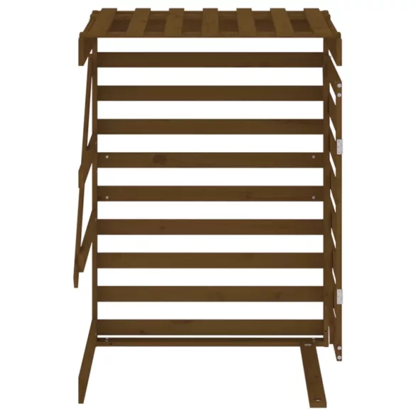 mézbarna tömör fenyőfa szemeteskuka tároló hosszabbító