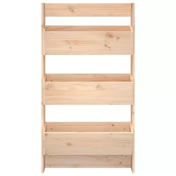 3 szintes tömör fenyőfa fali virágtartó 60 x 18,5 x 110 cm