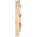 3 szintes tömör fenyőfa fali virágtartó 60 x 18,5 x 110 cm