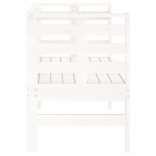 fehér tömör fenyőfa kerti pad 111,5 x 53 x 71 cm