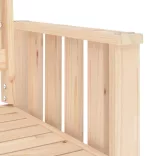 kétszemélyes tömör fenyőfa kerti pad asztallal
