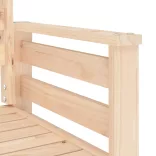 kétszemélyes tömör fenyőfa kerti pad asztallal