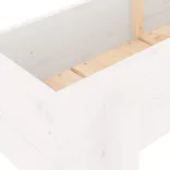 fehér tömör fenyőfa kerti magaságyás 160 x 30 x 38 cm
