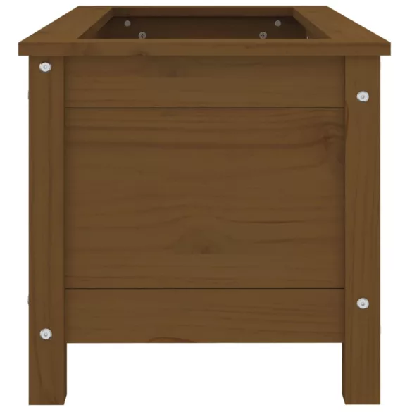mézbarna tömör fenyőfa növénytartó 82,5x40x39 cm