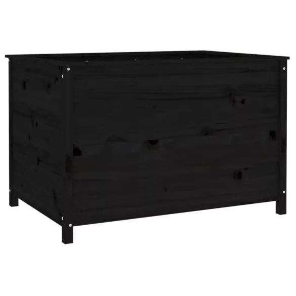fekete tömör fenyőfa kerti magaságyás 119,5 x 82,5 x 78 cm