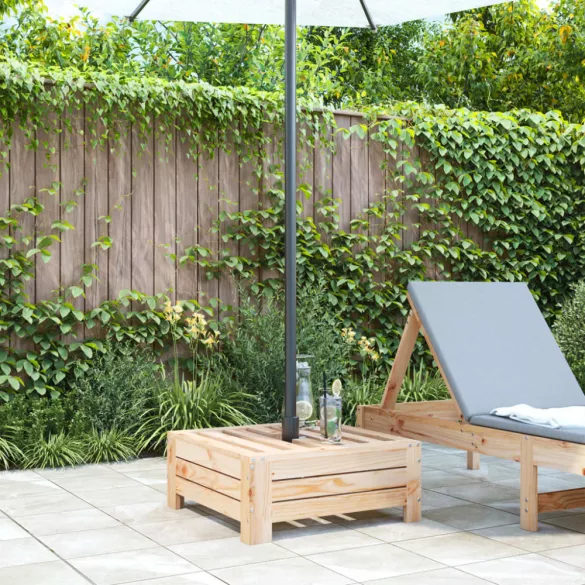 tömör fenyőfa napernyőtalp-burkolat