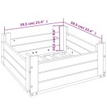 fekete tömör fenyőfa napernyőtalp-burkolat