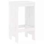 2 db fehér tömör fenyőfa bárszék 40x36x75 cm