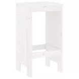 2 db fehér tömör fenyőfa bárszék 40x36x75 cm