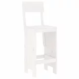 2 db fehér tömör fenyőfa ülőke 40x48,5x115,5 cm