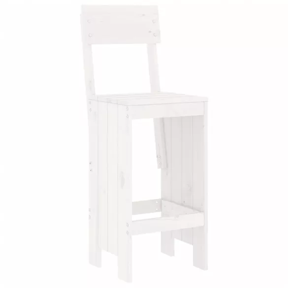 2 db fehér tömör fenyőfa ülőke 40x48,5x115,5 cm