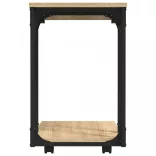 sonoma tölgy szerelt fa kisasztal kerekekkel 50 x 35 x 55,5 cm