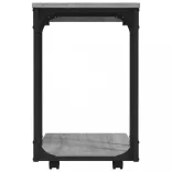 szürke sonoma színű szerelt fa kerekes kisasztal 50x35x55,5 cm