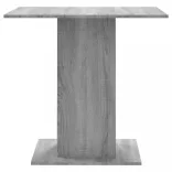 szürke tölgyszínű szerelt fa étkezőasztal 80 x 80 x 75 cm