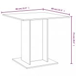 szürke tölgyszínű szerelt fa étkezőasztal 80 x 80 x 75 cm