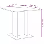 barna tölgyszínű szerelt fa étkezőasztal 80 x 80 x 75 cm